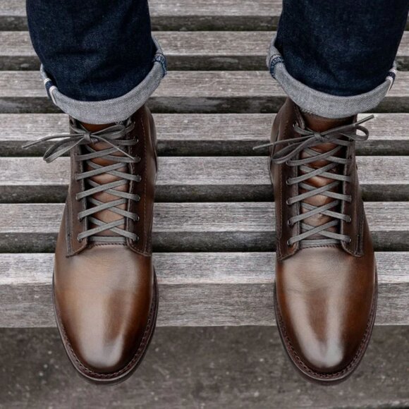 NWT Thursday Boot Co. Frontier President Almond Toe Leather Boots Men\'s 6.5 main image 4